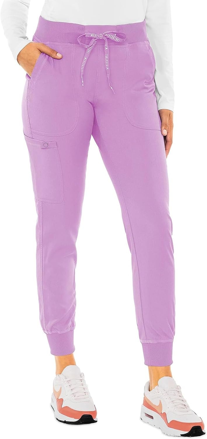 image:imageMed Couture Scrub Set for Women VNeck Top amp 2way Stretch Pant 5 Funtional Pockets 2way Stretch Fabric Allday Comfort Comfortable Fit Easycare Design Made for Every ShiftLilac