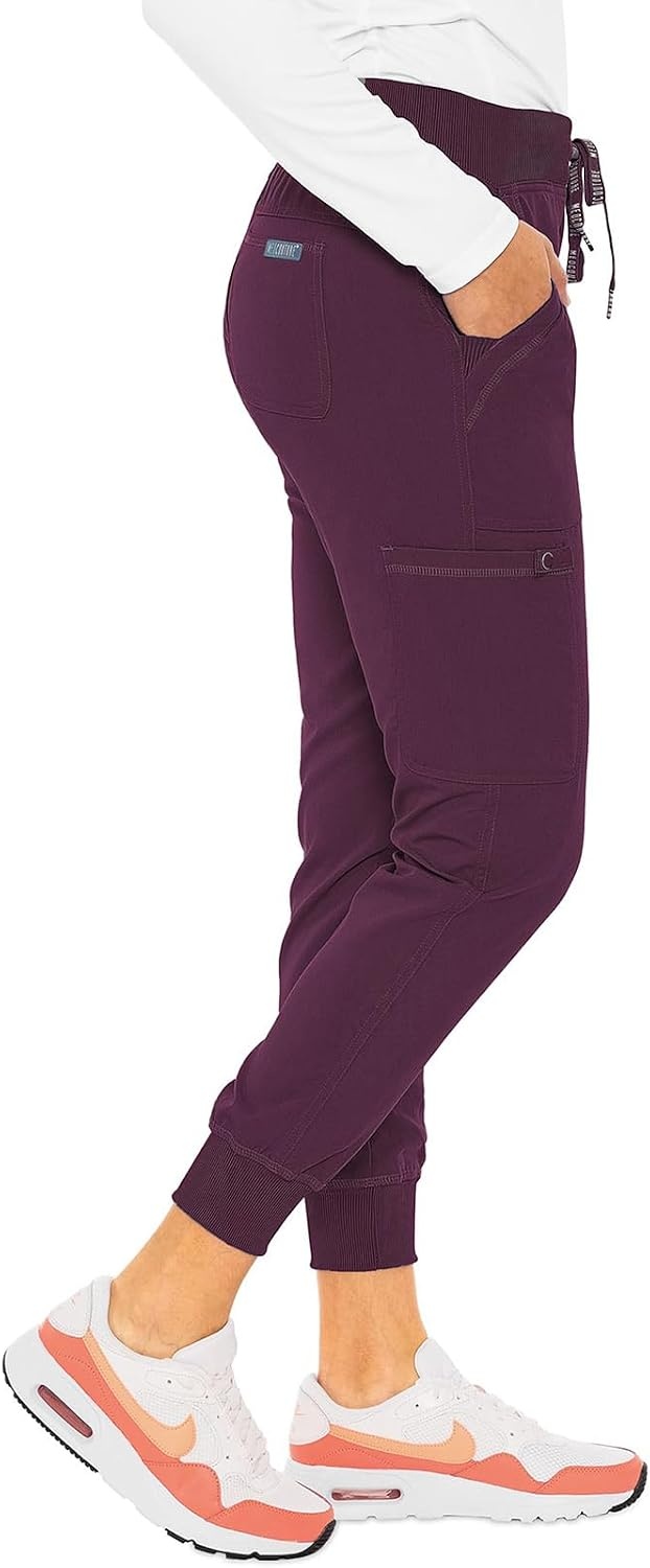 image:imageMed Couture Scrub Set for Women VNeck Top amp 2way Stretch Pant 5 Funtional Pockets 2way Stretch Fabric Allday Comfort Comfortable Fit Easycare Design Made for Every ShiftWine