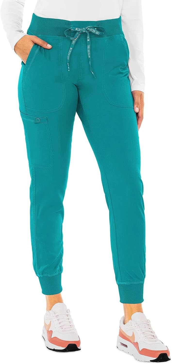 image:imageMed Couture Scrub Set for Women VNeck Top amp 2way Stretch Pant 5 Funtional Pockets 2way Stretch Fabric Allday Comfort Comfortable Fit Easycare Design Made for Every ShiftTeal