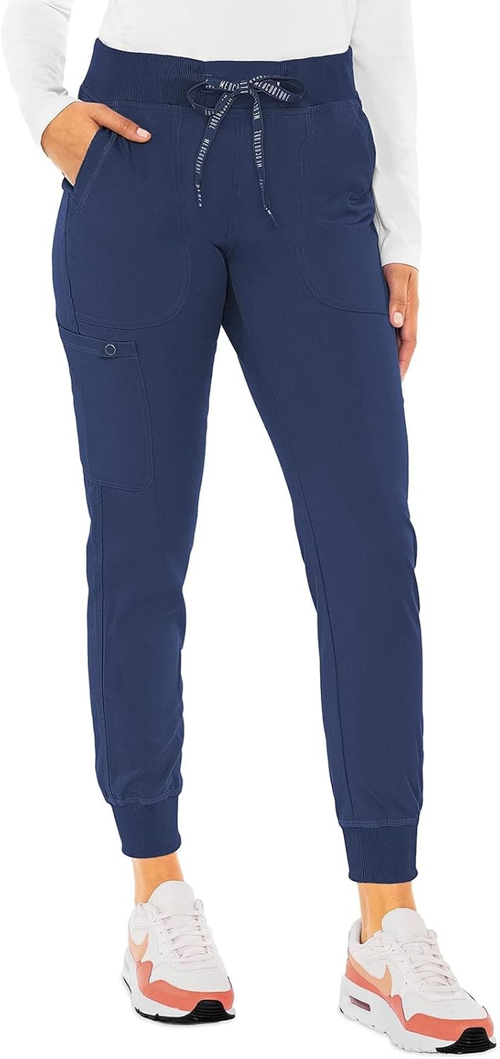 image:imageMed Couture Scrub Set for Women VNeck Top amp 2way Stretch Pant 5 Funtional Pockets 2way Stretch Fabric Allday Comfort Comfortable Fit Easycare Design Made for Every ShiftNavy