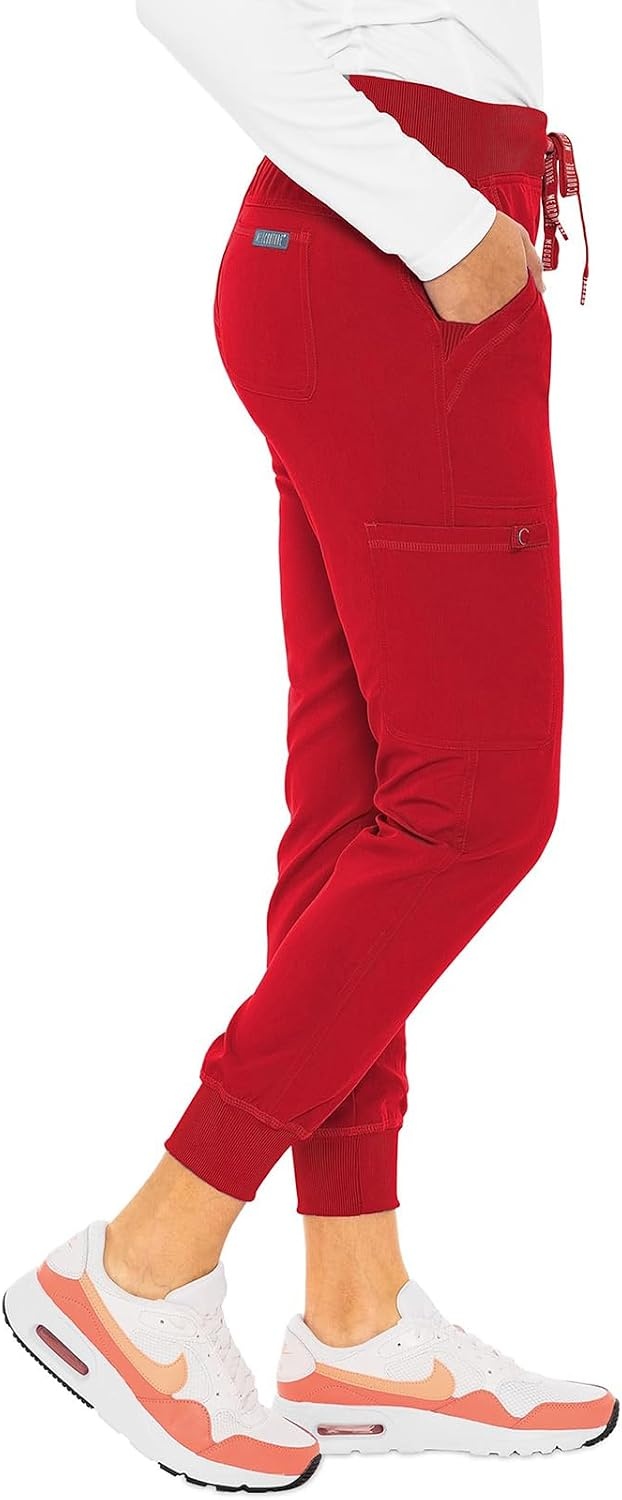 image:imageMed Couture Scrub Set for Women VNeck Top amp 2way Stretch Pant 5 Funtional Pockets 2way Stretch Fabric Allday Comfort Comfortable Fit Easycare Design Made for Every ShiftRed