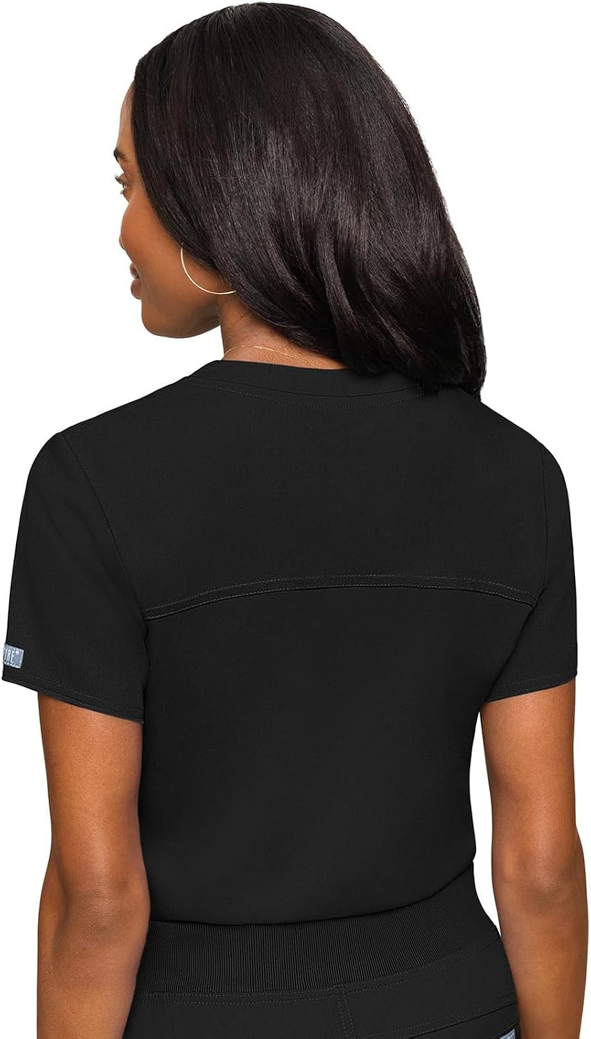 image:imageMed Couture Scrub Set for Women VNeck Top amp 2way Stretch Pant 5 Funtional Pockets 2way Stretch Fabric Allday Comfort Comfortable Fit Easycare Design Made for Every ShiftBlack