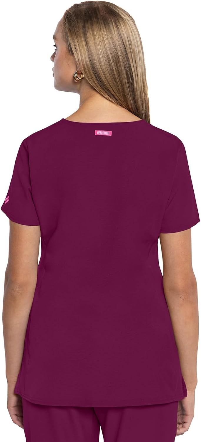 image:imageMed Couture Amp VNeck Scrub Top Women Missy Fit 3 PocketsWine