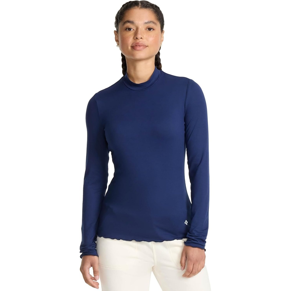 image:imageMed Couture Layers Underscrub Long Sleeve Women Top Mock NeckNavy